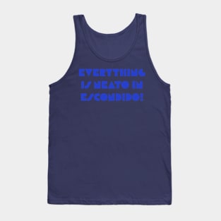 Everything  Is Neato In  Escondido! Blue Art Deco Tank Top